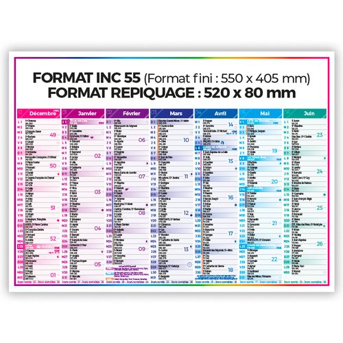 4 SAISONS | Calendrier bancaire 2026 personnalisé