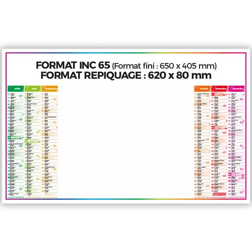 4 SAISONS EFFAÇABLE | Calendrier bancaire 2026 - 2