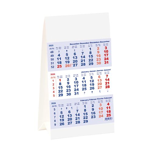 INTCH 3M/4M | Calendrier chevalet triptyque 2026 - 2