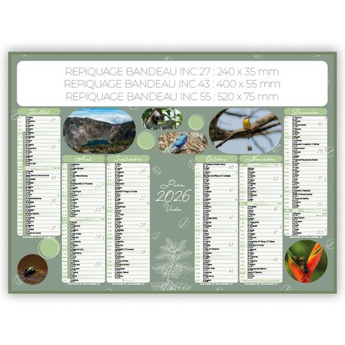 COSTA RICA | Calendrier bancaire thématique 2026 - 2