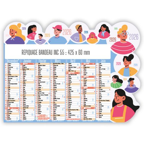 TOGETHER | Calendrier bancaire découpé 2026 - 2