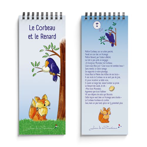 Mémo spiralé | Le Corbeau et le Renard - Jean de la Fontaine - 2