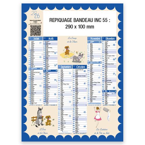 Calendrier bancaire vertical 2026 | Jean de la Fontaine - 2