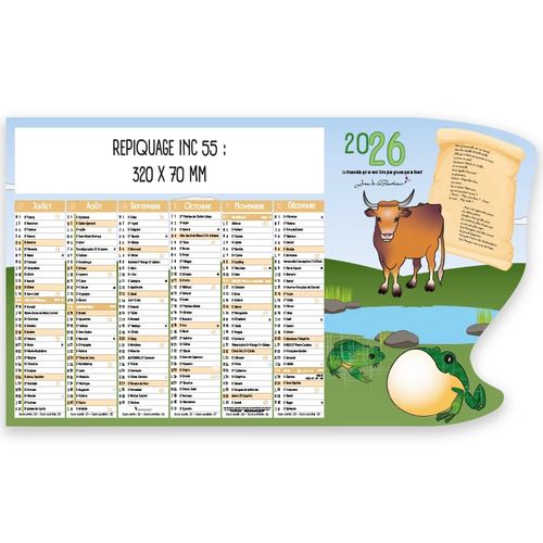 Calendrier découpé 2026 | Jean de la Fontaine - 2