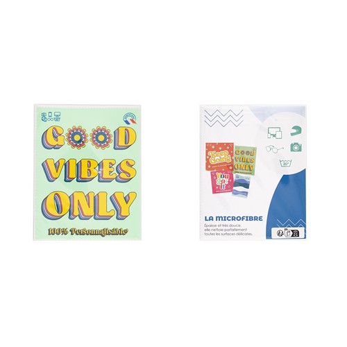 Microfibre Kelnet sous polybag + carton de maintien personnalisé - 1