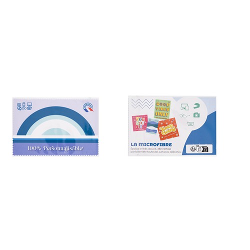 Microfibre Kelnet sous polybag + carton de maintien personnalisé - 1