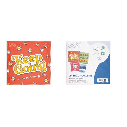 Microfibre Kelnet sous polybag + carton de maintien personnalisé - 1