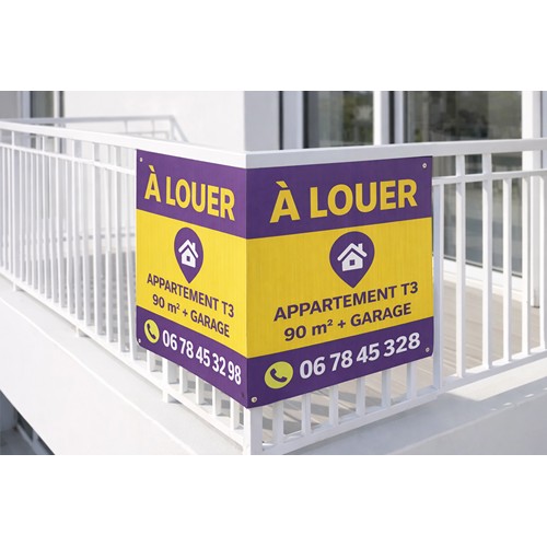 Panneau en V immobilier