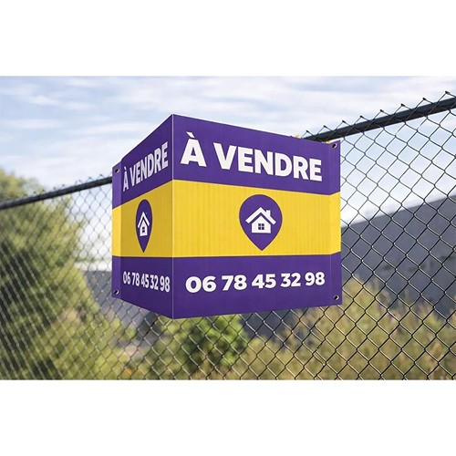 Panneau en V immobilier avec rabats