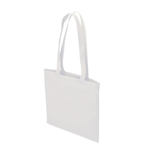 white TOTECOLOR Bolsa de la compra non woven