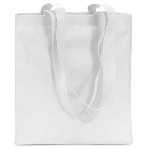 white TOTECOLOR Bolsa de la compra non woven