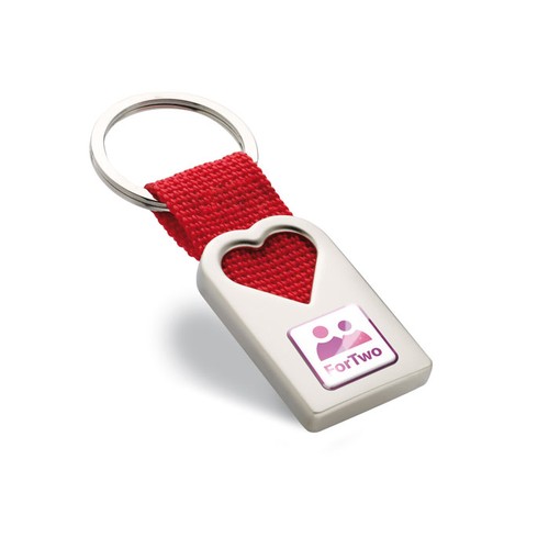 BONHEUR Porte clef coeur en métal - 4