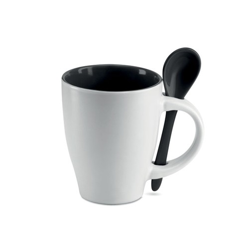 DUAL TAZA BICOLOR CON CUCHARA 250 ML