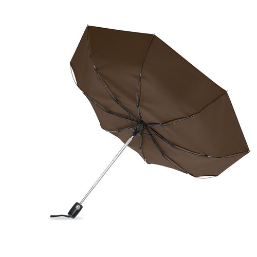 marrón GENTLEMEN Paraguas plegable de tormenta de diámetro 95cm/21″ de apertura y cierre automático.