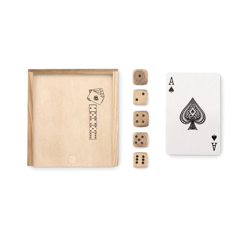 LAS VEGAS Set de cartas y dados en caja