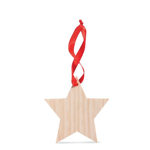 WOOSTAR Estrella de madera colgante