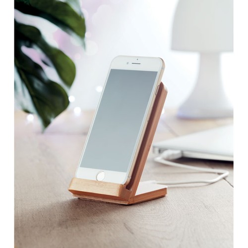 WIRESTAND Chargeur sans fil en bambou - 5