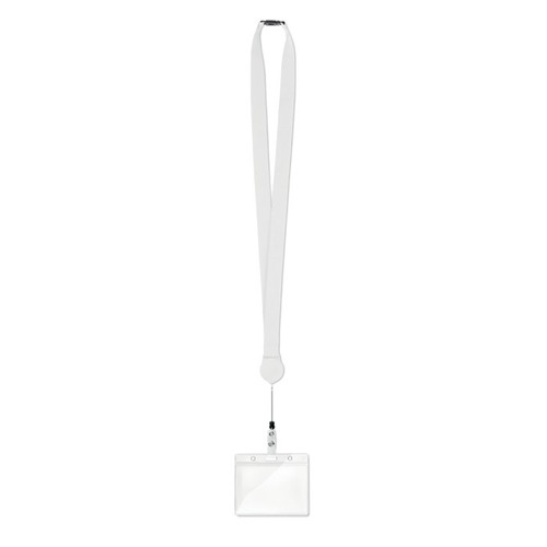white ZIP LANYARD Lanyard de poliéster