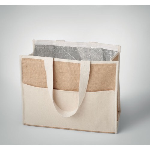 CAMPO DE GELI Sac shopping en toile et jute - 7