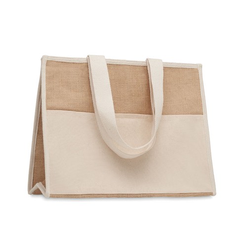 CAMPO DE GELI Sac shopping en toile et jute - 4
