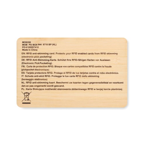 CUSTOS + Carte RFID bambou - 2