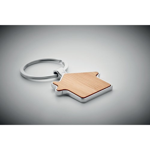 BURNIE Llavero casa y bambú