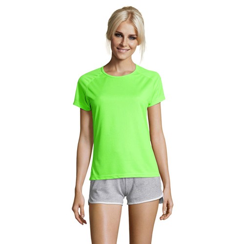 verde fluo SPORTY WOMEN CAMISETA MUJER 140g