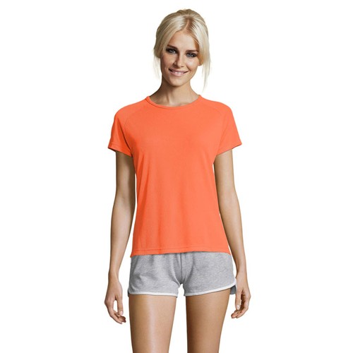 naranja fluo SPORTY WOMEN CAMISETA MUJER 140g