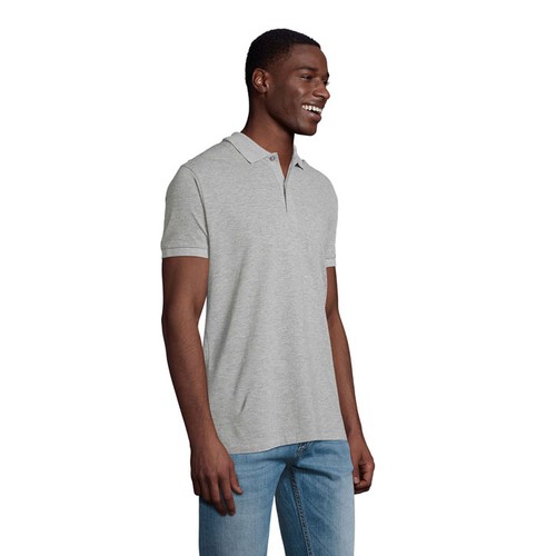 gris chiné PLANET MEN PLANET HOMBRE Polo 170g