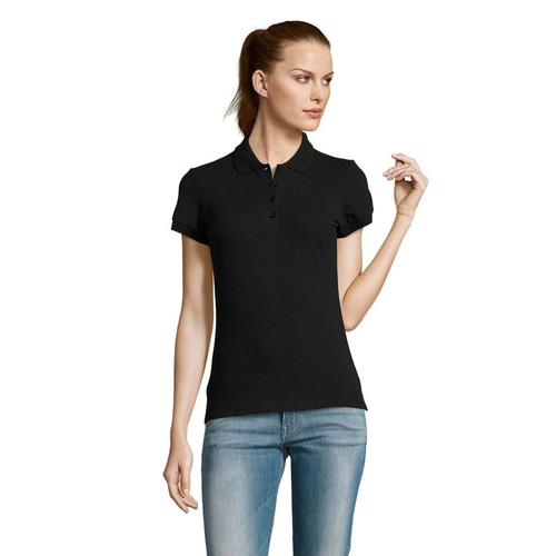 black PASSION POLO MUJER 170g