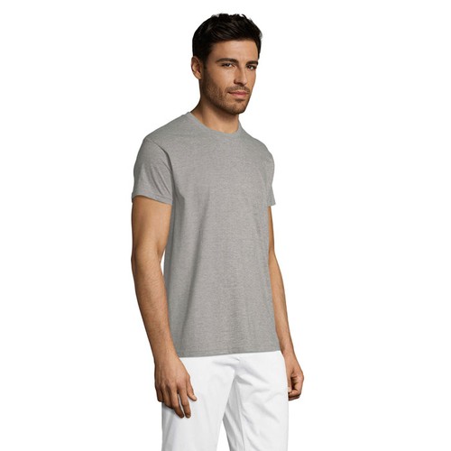 gris chiné REGENT REGENT Uni Camiseta 150g
