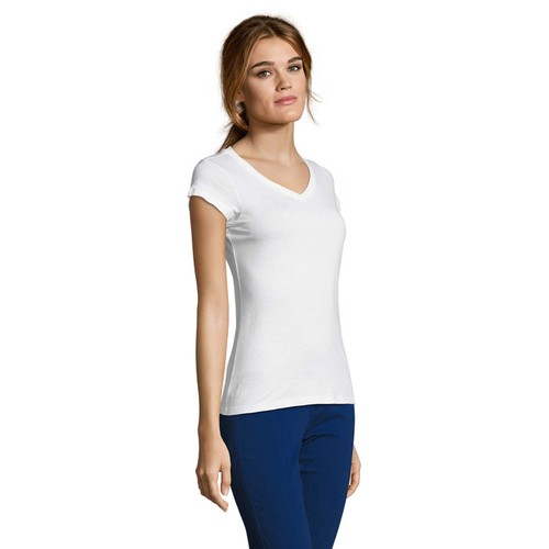 white MOON MOON CAMISETA MUJER 150g