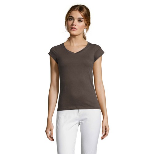 gris oscuro MOON MOON CAMISETA MUJER 150g