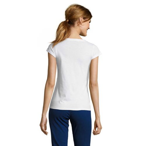 white MOON CAMISETA MUJER 150g