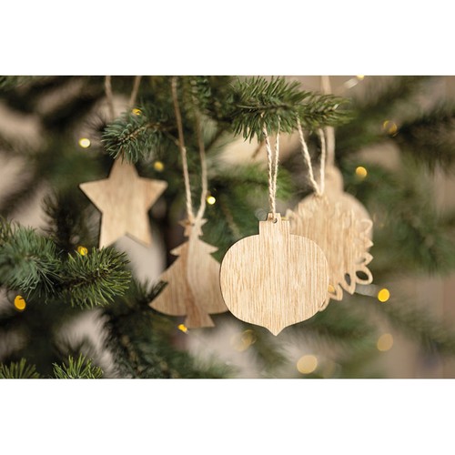 CHRISET Décorations de Noël en bois - 6