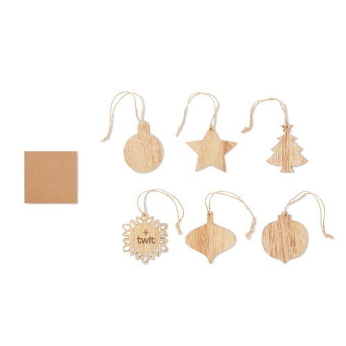 CHRISET Décorations de Noël en bois - 5