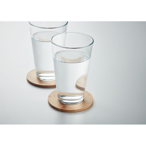 BAYIN SET Lot de 6 sous-verres en bambou - 5