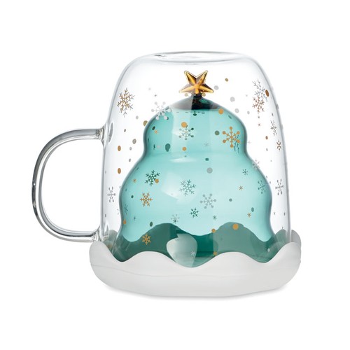 VERDE Taza borosilicato doble pared