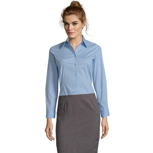 azul celeste vivo EDEN Camisa mujer 140g