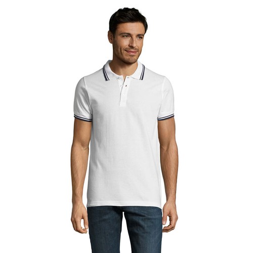 blanco/azul marino PASADENA MEN PASADENA polo hombre 200g