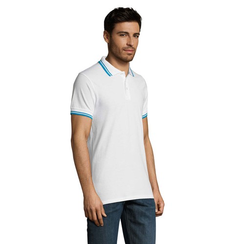 blanco/azul aqua PASADENA MEN PASADENA polo hombre 200g