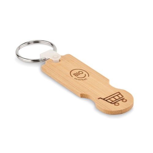 COMPRAS Porte-clés jeton en bambou - 4