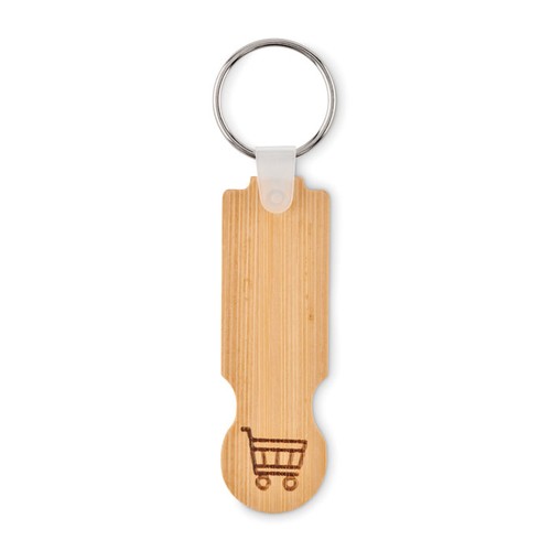 COMPRAS Porte-clés jeton en bambou - 3