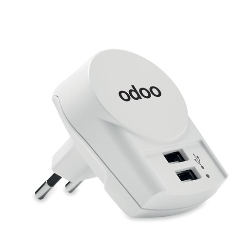 white EURO USB CHARGER 2XA Cargador Skross Euro (2xA)