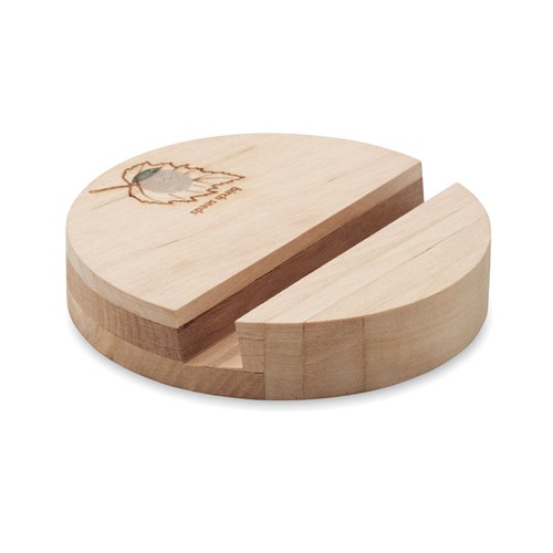 GROW ROUND STAND Support de téléphone en bouleau - 3
