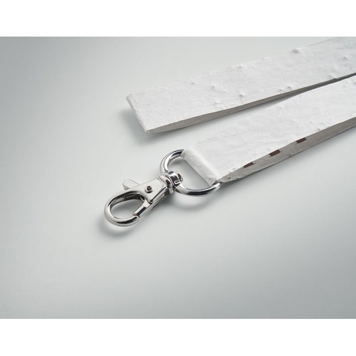 white LANSEE Lanyard papel con semillas
