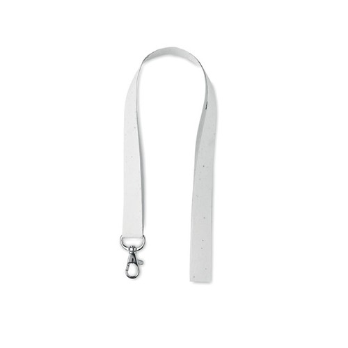 white LANSEE Lanyard papel con semillas