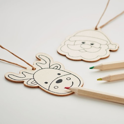 FUNCOOL Décorations en bois à dessiner - 5