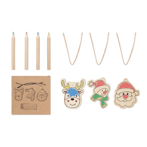 FUNCOOL Décorations en bois à dessiner - 4