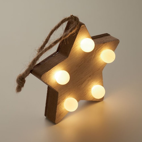 LALIE Étoile en bois avec lumières - 6
